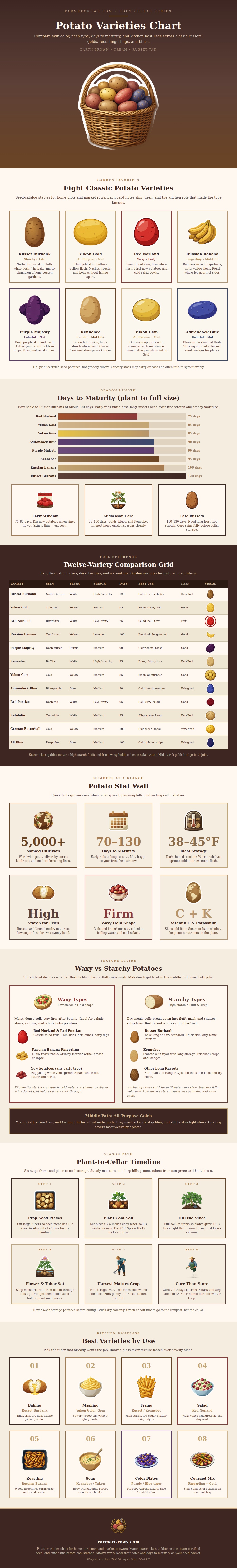 Potato Varieties Chart