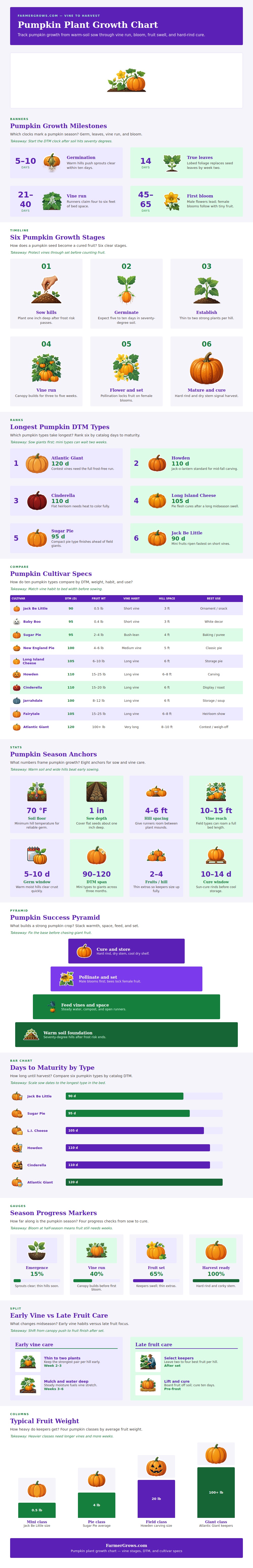 Pumpkin Plant Growth Chart