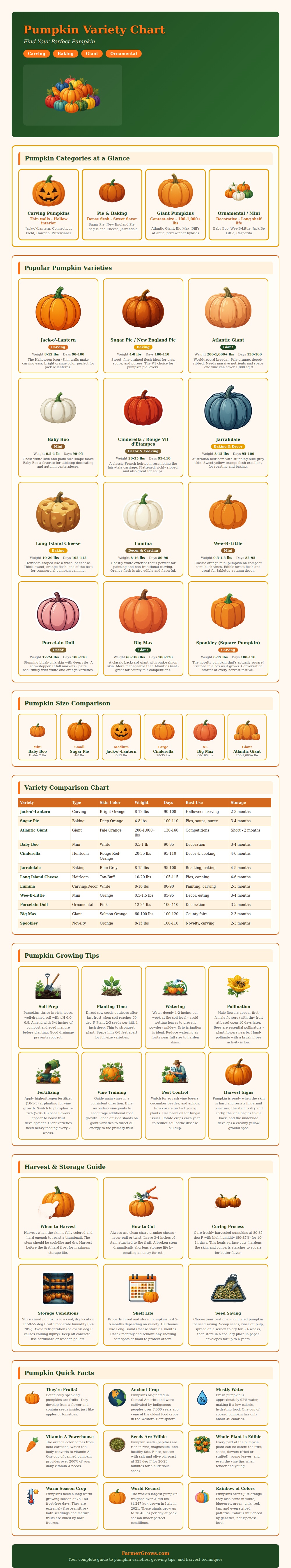 Pumpkin Variety Chart