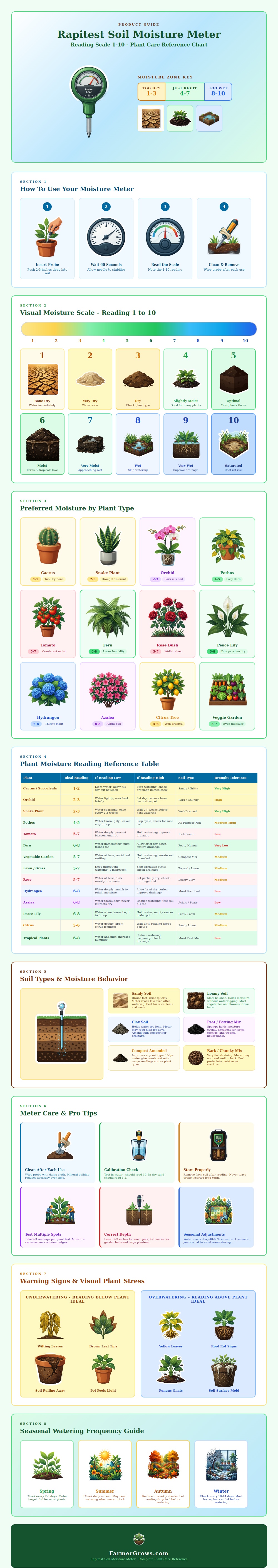Rapitest Soil Moisture Meter Chart