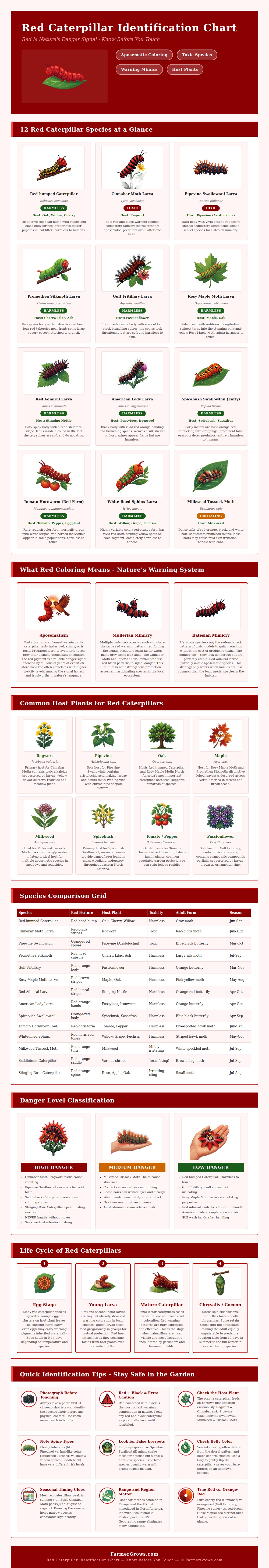 Red Caterpillar Identification Chart