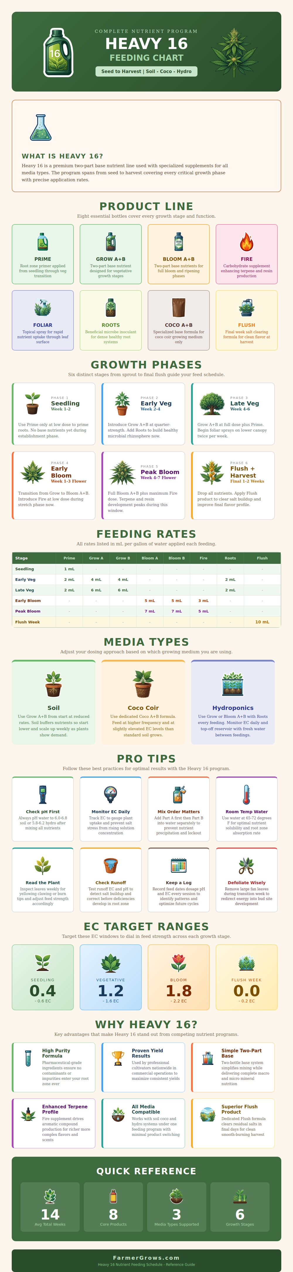 Schedule Heavy 16 Feeding Chart