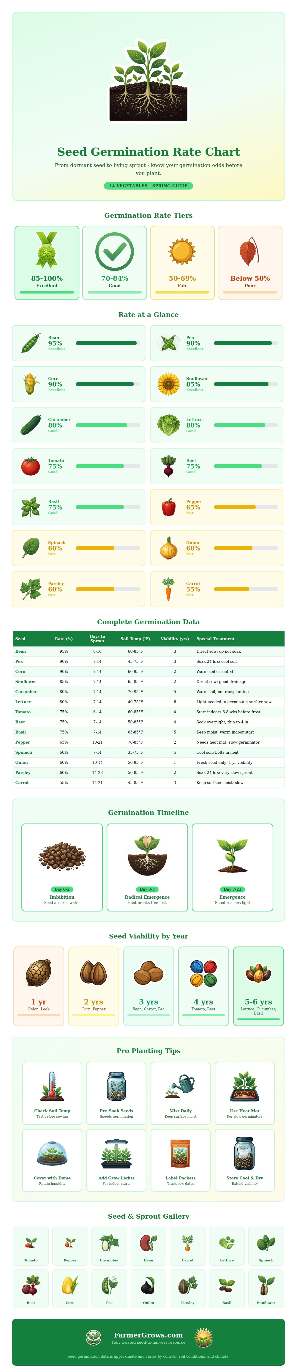 Seed Germination Rate Chart