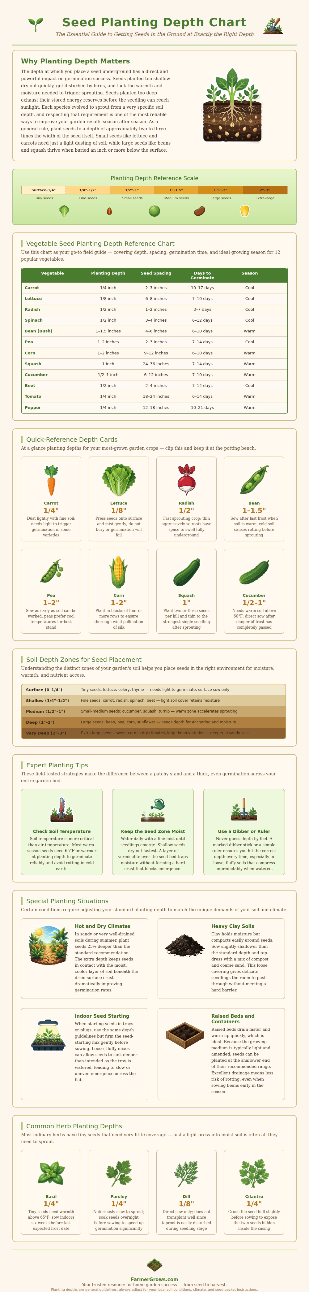 Seed Planting Depth Chart