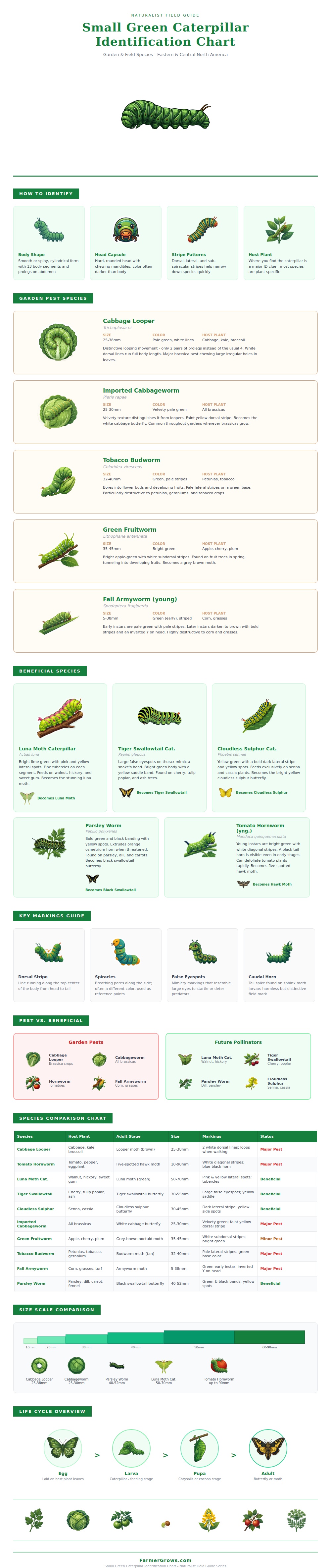 Small Green Caterpillar Identification Chart
