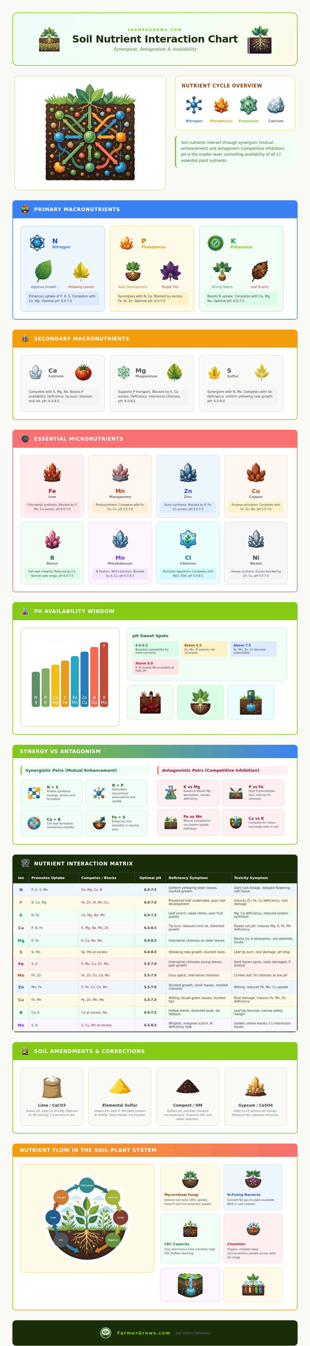 Soil Nutrient Interaction Chart