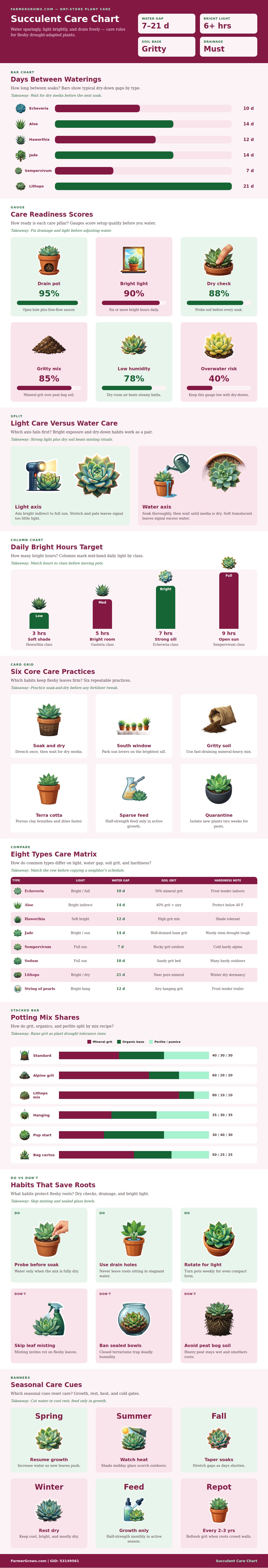 Succulent Care Chart