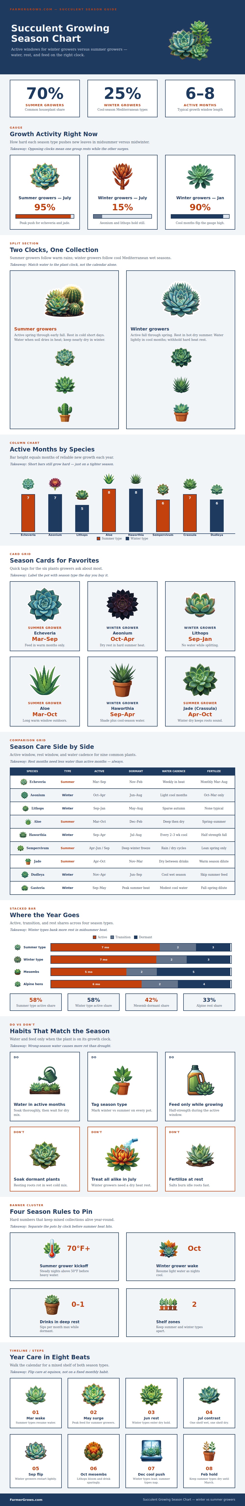 Succulent Growing Season Chart