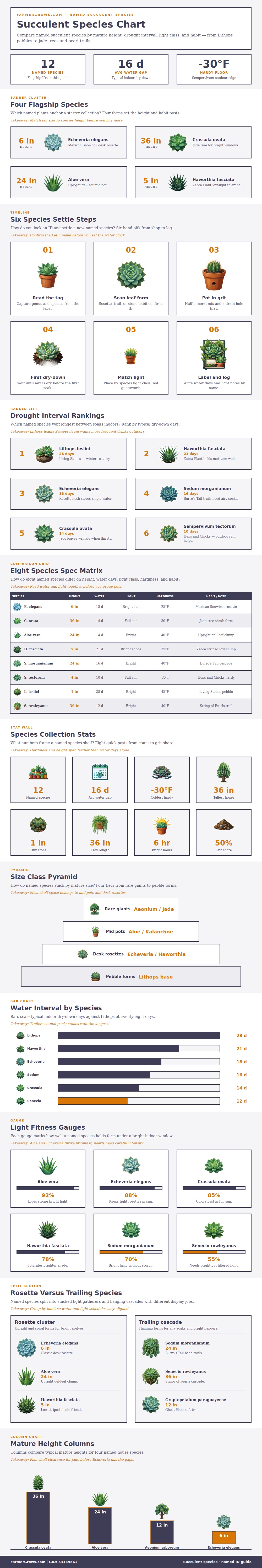 Succulent Species Chart