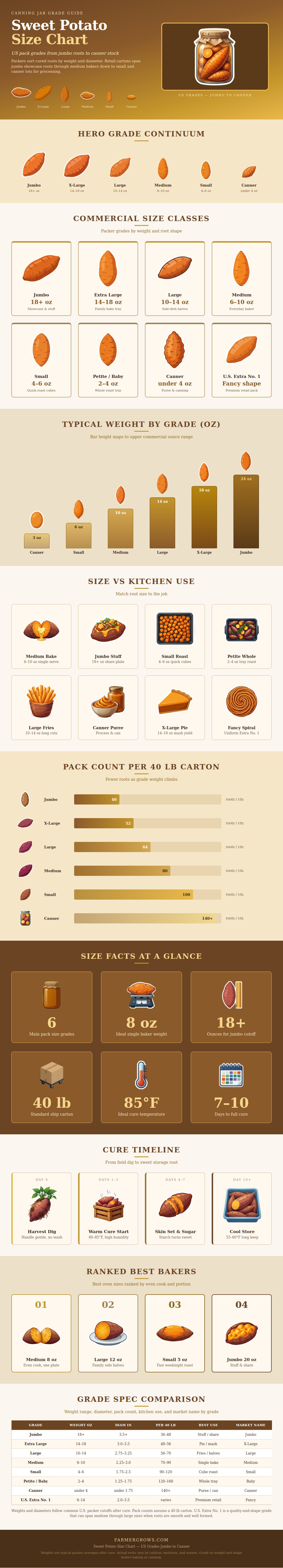 Sweet Potato Size Chart