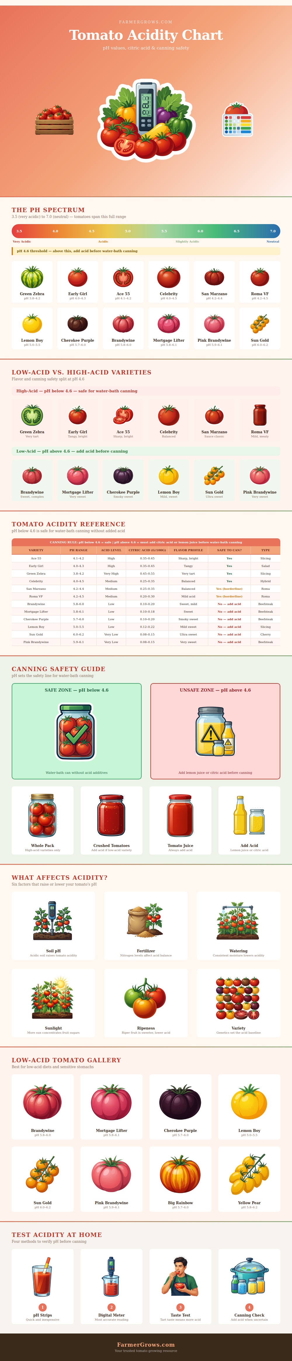 Tomato Acidity Chart