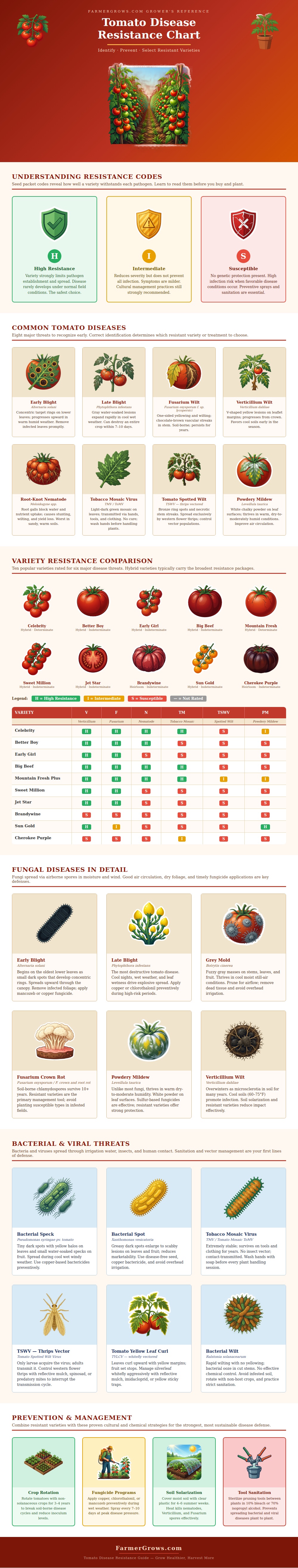 Tomato Disease Resistance Chart