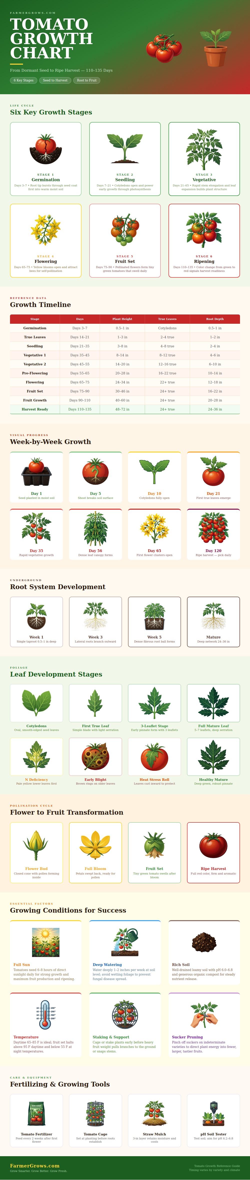 Tomato Growth Chart
