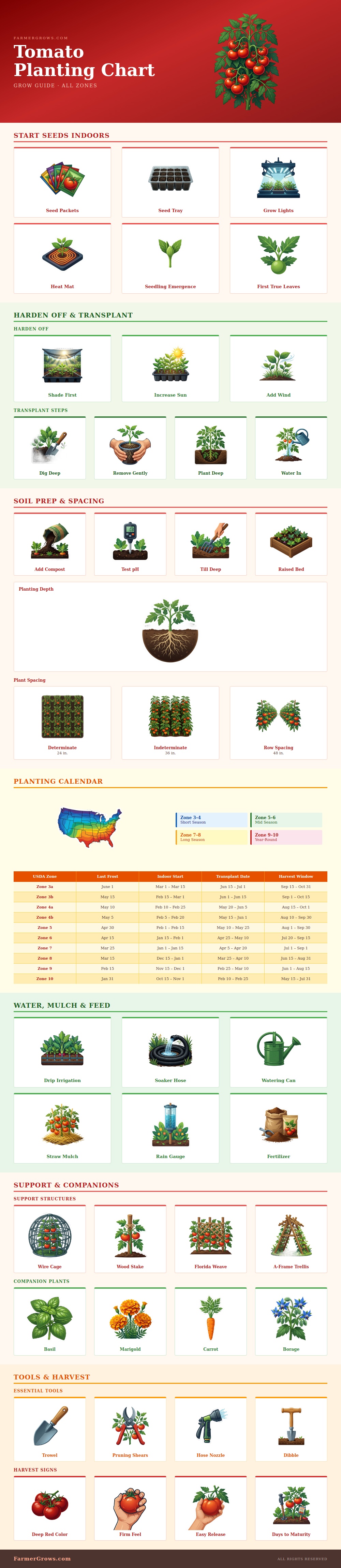 Tomato Planting Chart