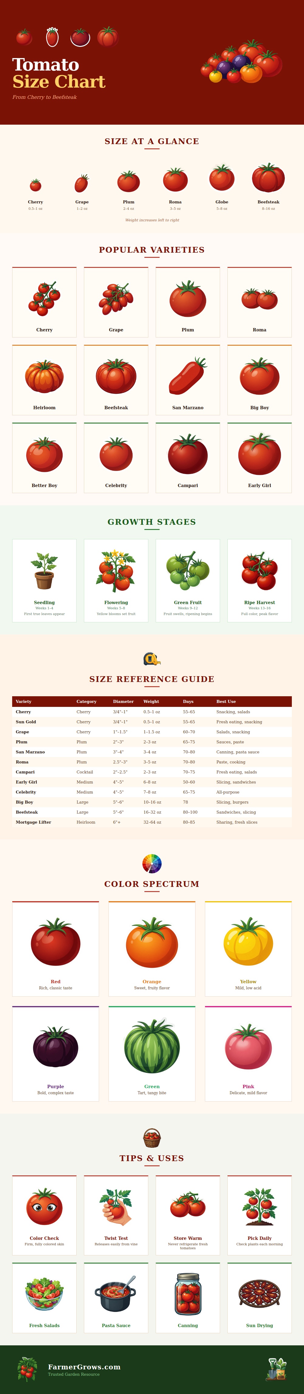 Tomato Size Chart
