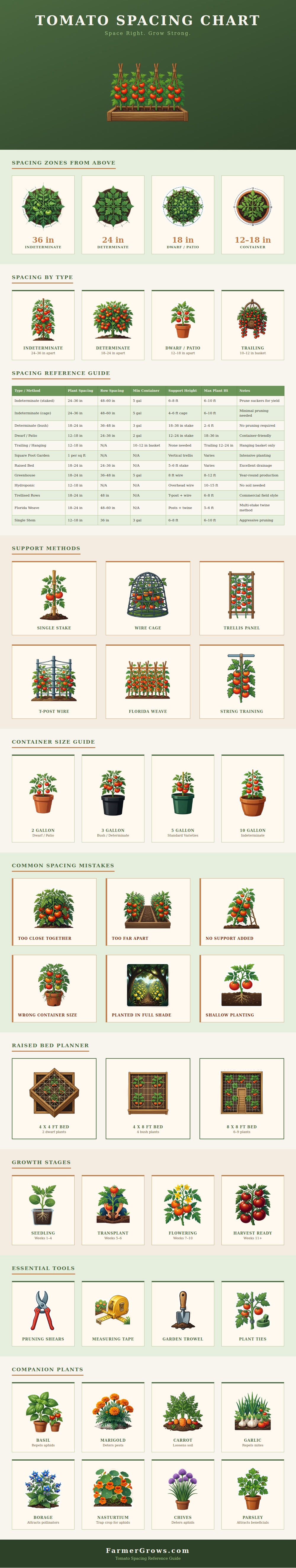 Tomato Spacing Chart