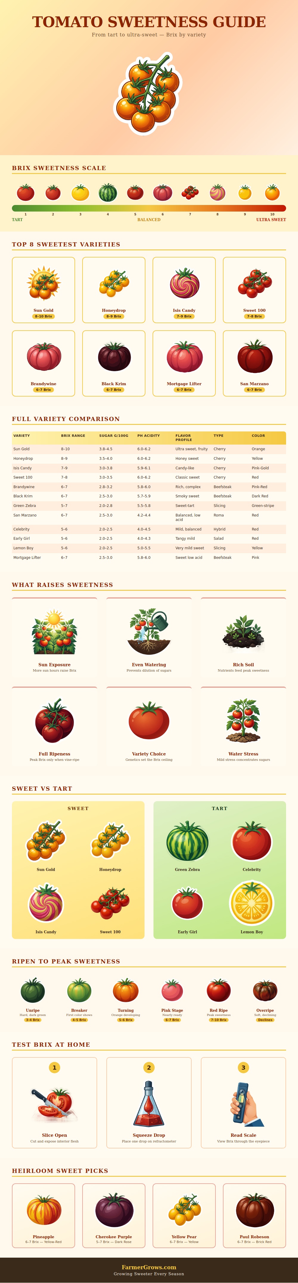 Tomato Sweetness Chart
