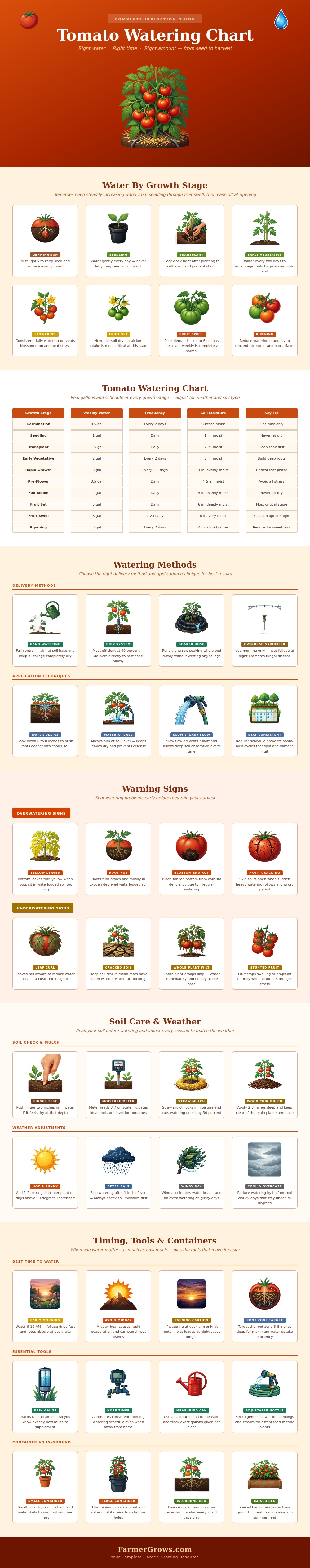 Tomato Watering Chart