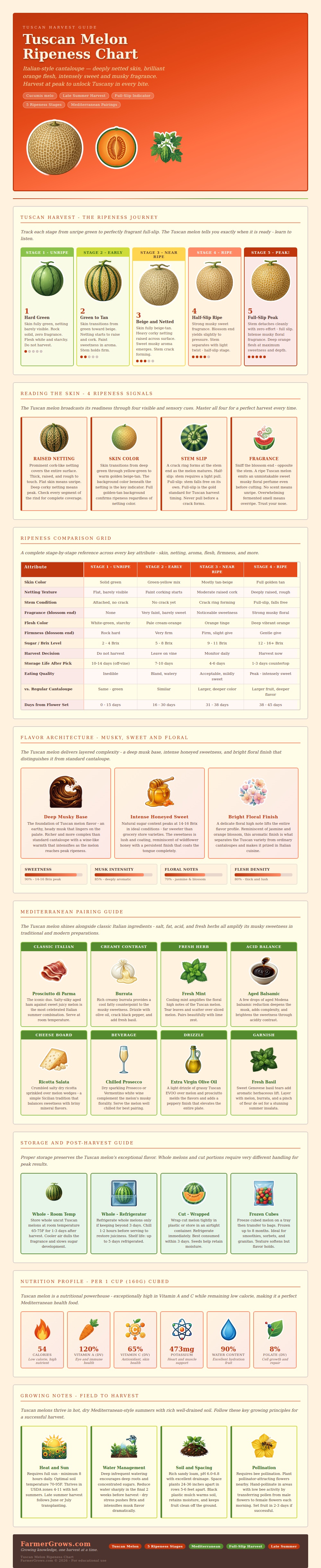 Tuscan Melon Ripeness Chart