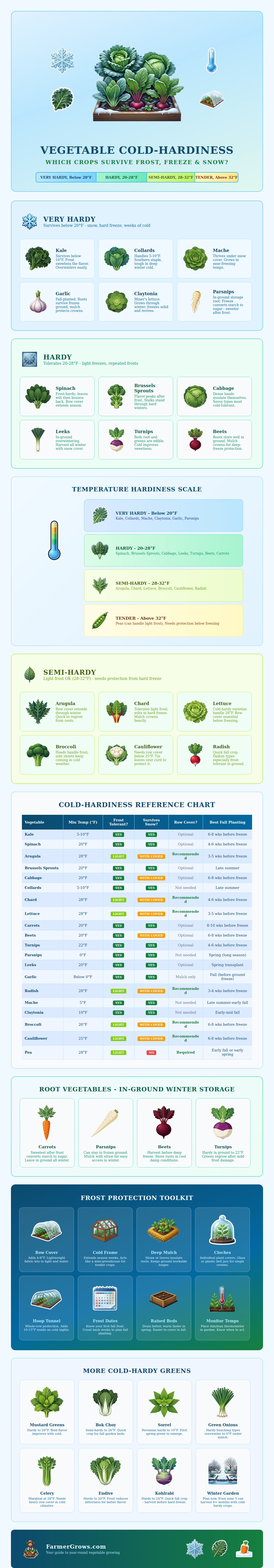Vegetable Cold-hardiness Chart