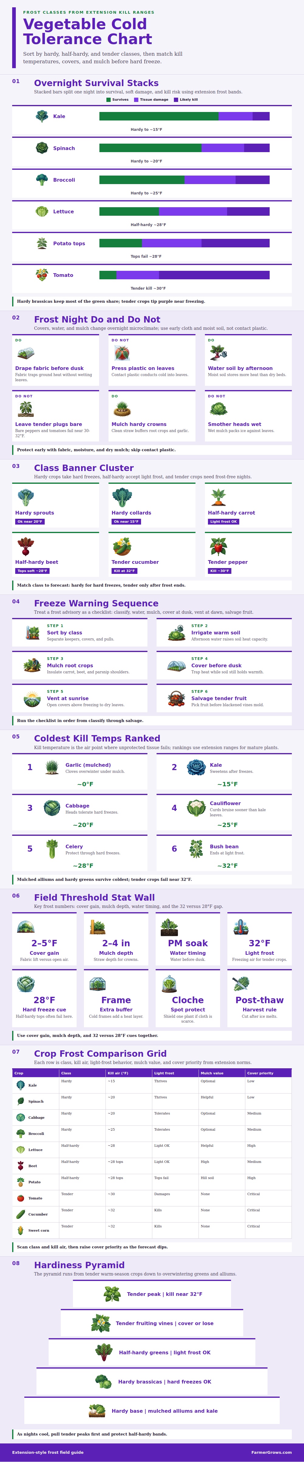 Vegetable Cold Tolerance Chart
