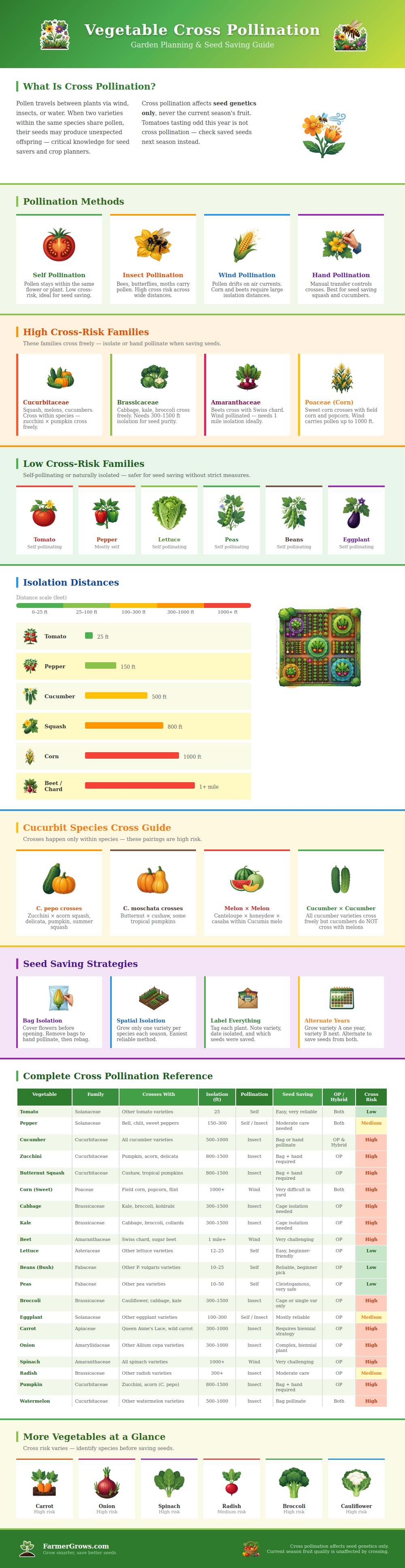 Vegetable Cross Pollination Chart