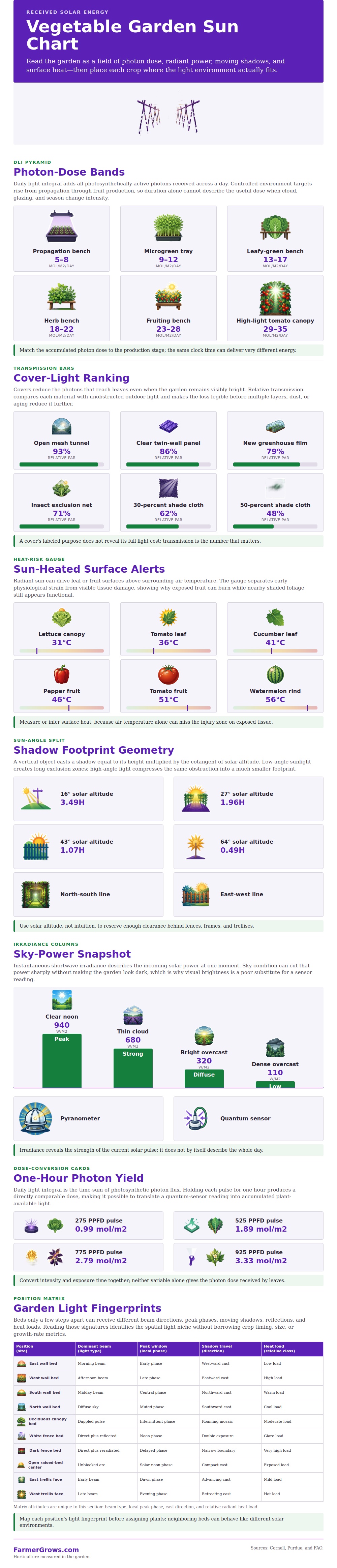 Vegetable Garden Sun Chart