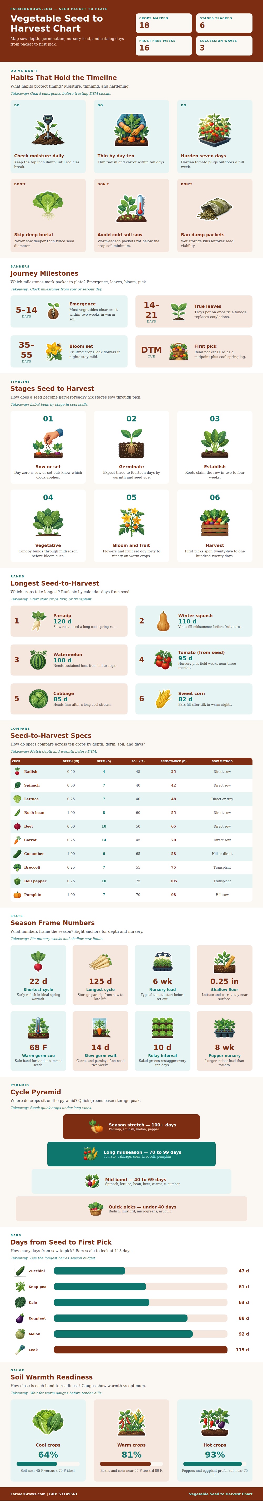 Vegetable Seed To Harvest Chart
