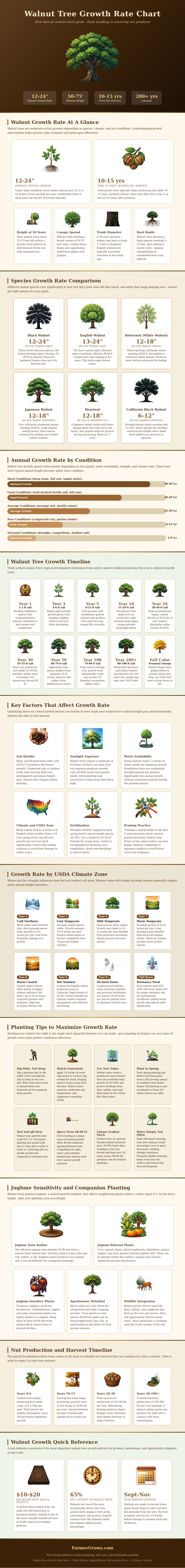 Walnut Tree Growth Rate Chart