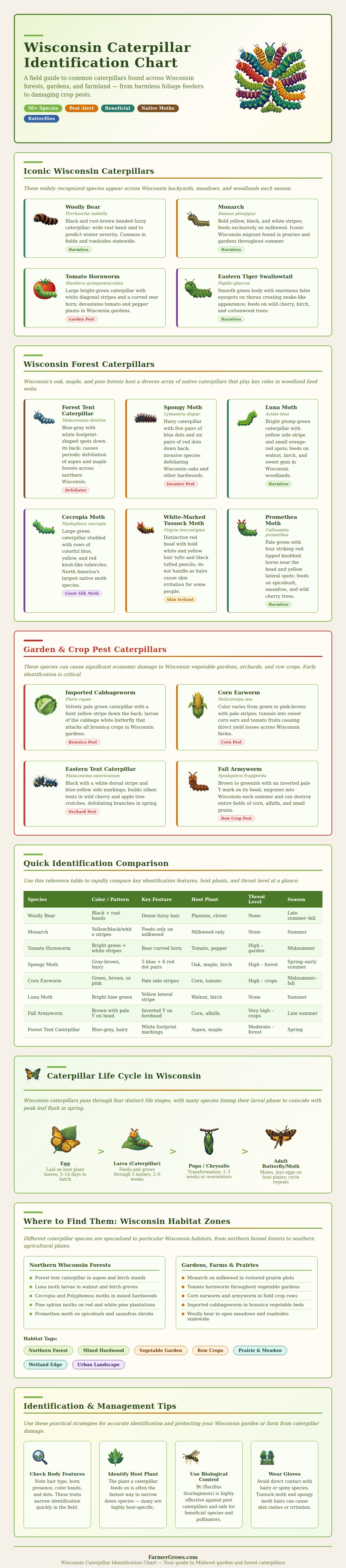 Wisconsin Caterpillar Identification Chart