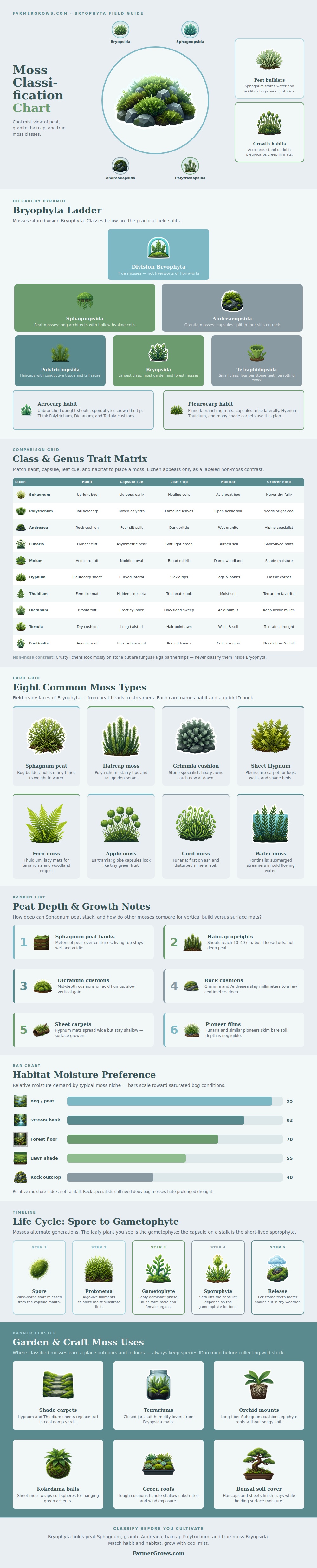 Moss Classification Chart