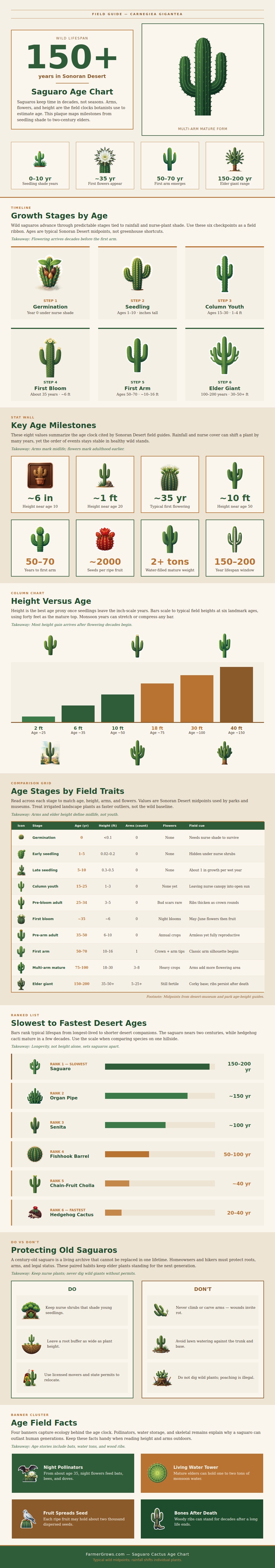 Saguaro Cactus Age Chart