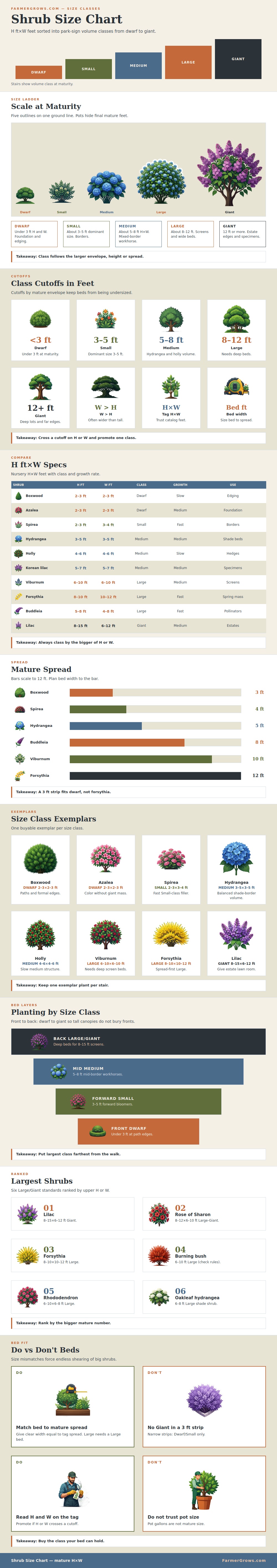 Shrub Size Chart